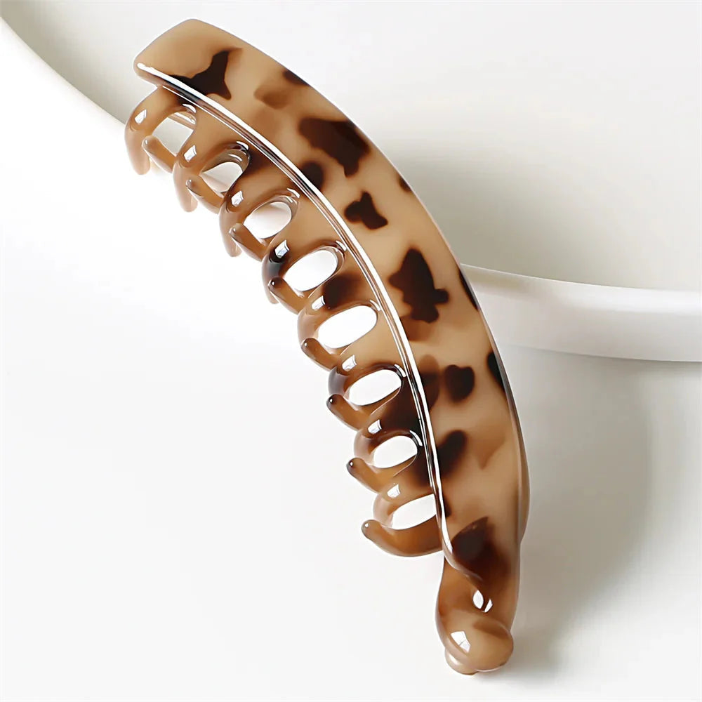 Frosted Solid Color Banana Hair Clips β Fashion Ponytail Barrettes & Hair Claws for Women